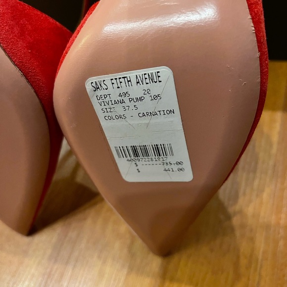 NEW Aquazzura Viviana Suede Ankle-Strap Pump size 37.5 - Picture 9 of 9